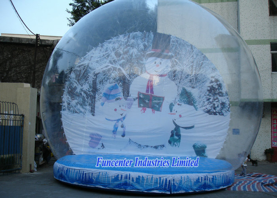 Snow Globe Inflatable Christmas Decoration, Blow Up Snow Globe Desain yang Elegan