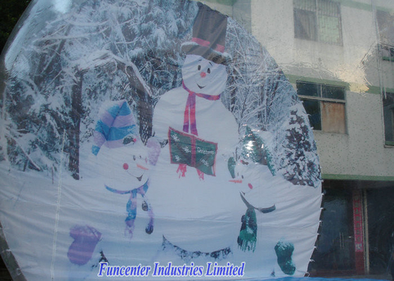 Snow Globe Inflatable Christmas Decoration, Blow Up Snow Globe Desain yang Elegan