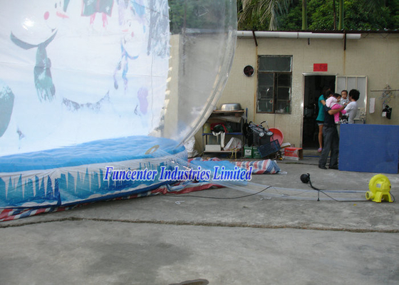 Snow Globe Inflatable Christmas Decoration, Blow Up Snow Globe Desain yang Elegan