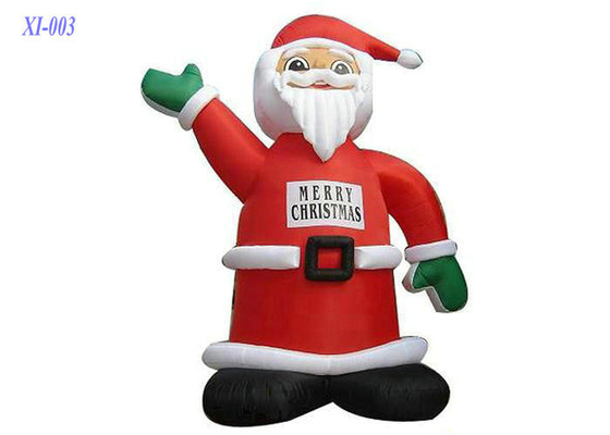 PVC Coated Inflatable Santa Claus, Dekorasi Natal Inflatable Fireproof