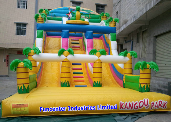 Tropis Jungle Inflatable Outdoor Toys 7mx4mx5m Ruang Besar untuk Anak-anak