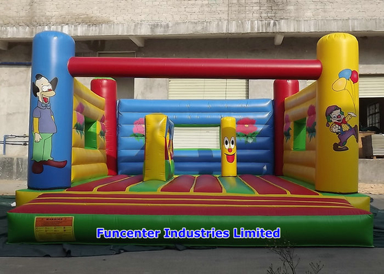 Kids Playing Inflatable Bouncy Castle Flower Pattern High Durability Materials