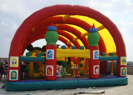 Tenda Atap Perisai Taman Hiburan Inflatable 0.55mm Material Tebal