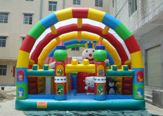 OEM Diterima Bounce House Park, Taman Hiburan Bounce House 1000D PVC