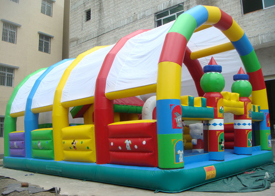 OEM Diterima Bounce House Park, Taman Hiburan Bounce House 1000D PVC