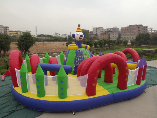 Taman Air Inflatable Terbuka Pemeliharaan Mudah Dimensi 10mx8m 12mx9m