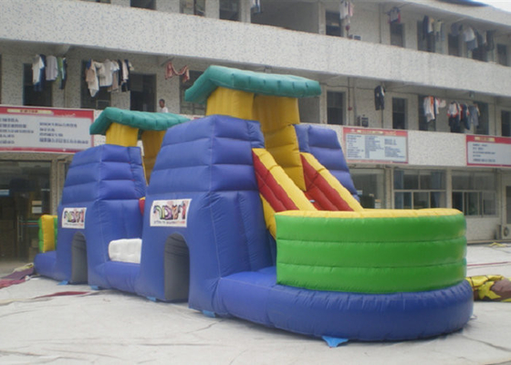 Anak-anak Bermain Taman Hiburan Inflatable Ukuran 20x6m High Durability PVC