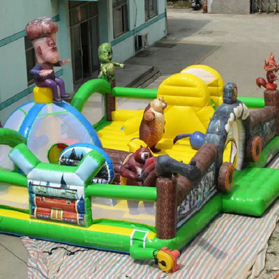 PVC Tarpaulin Inflatable Amusement Park Animal Bear Zoo Theme Digital Printing