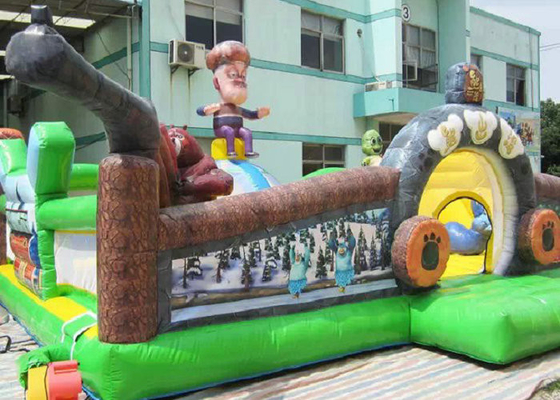 PVC Tarpaulin Inflatable Amusement Park Animal Bear Zoo Theme Digital Printing