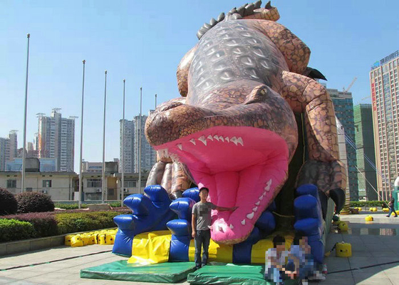 Giant Inflatable Amusement Park 19mx5.5m Dimension Safe Entrance For Playing
