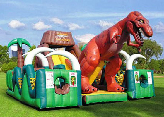 Taman Hiburan Inflatable Outdoor Retardent With Big Blow Up Dinosour