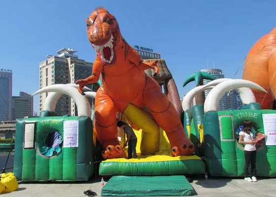 Taman Hiburan Inflatable Outdoor Retardent With Big Blow Up Dinosour