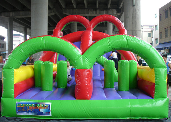 Colorful Printed Inflatable Amusement Park OEM Disesuaikan EN71 CE Disetujui