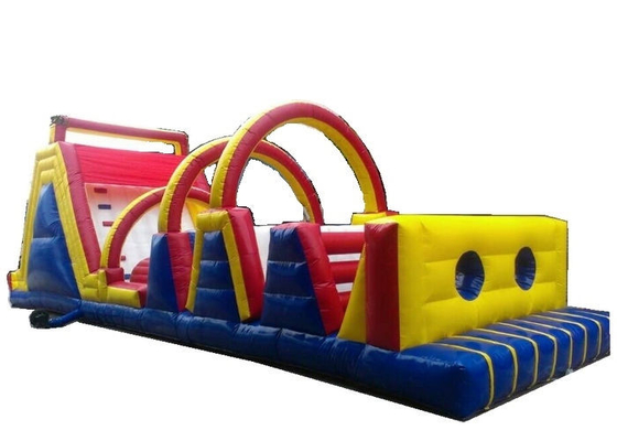 Custom Made Giant Inflatable Obstacle Course Tarp PVC Aman Untuk Anak-anak Berkepang