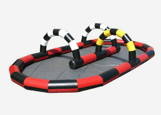 Fire Retardant Inflatable Sports Toys 0.55mm Thubness Inflatable Race Track
