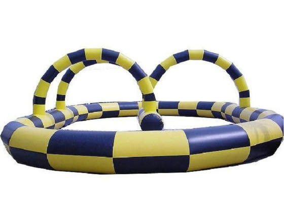 Fire Retardant Inflatable Sports Toys 0.55mm Thubness Inflatable Race Track