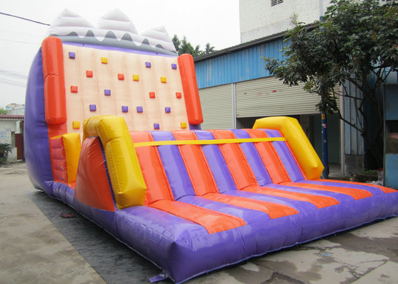 Tear Resistance Inflatable Climbing Wall, Blow Up Rock Climbing Wall Untuk Aktivitas Sekolah