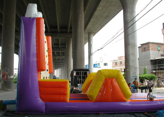 Tear Resistance Inflatable Climbing Wall, Blow Up Rock Climbing Wall Untuk Aktivitas Sekolah