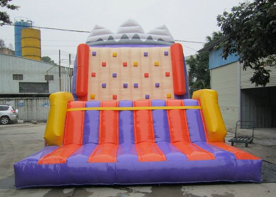 Tear Resistance Inflatable Climbing Wall, Blow Up Rock Climbing Wall Untuk Aktivitas Sekolah
