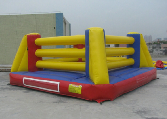Outdoor Interactive Inflatable Sports Toys Bouncy Wrestling Ring Ukuran 4mx4m 5mx5m