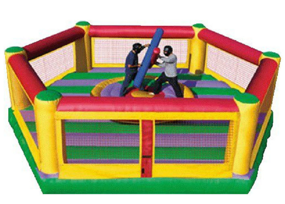 Outdoor Interactive Inflatable Sports Toys Bouncy Wrestling Ring Ukuran 4mx4m 5mx5m