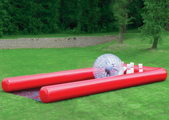 Fleksibilitas yang sangat baik Mainan Olahraga tiup Tahan lama Ritsleting Game Bowling Inflatable