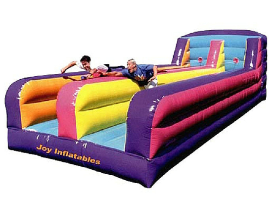 Two Lanes Inflatable Sports Toys Bungee Run Ketahanan Abrasi Untuk Anak-Anak Dan Orang Dewasa