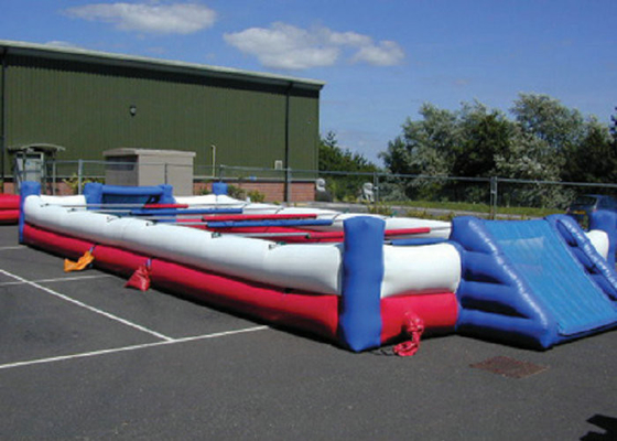 Lead Free Inflatable Soccer Field Eco Friendly Plato PVC Tarpaulin OEM / ODM Diterima
