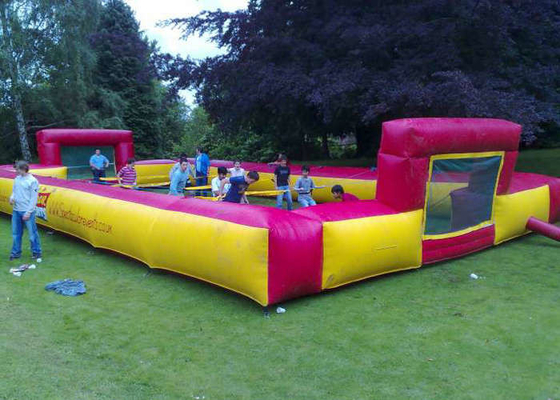 Lead Free Inflatable Soccer Field Eco Friendly Plato PVC Tarpaulin OEM / ODM Diterima