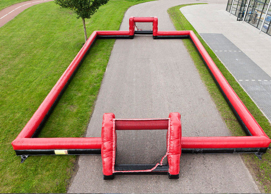 Mainan Olahraga Inflatable Outdoor Interaktif 0.55mm PVC Football Arena Playground