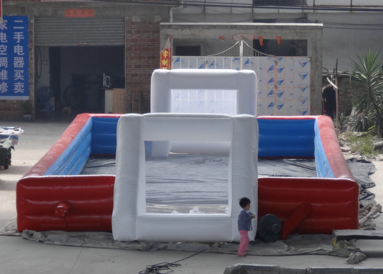 Merah dan Biru Inflatable Football Game 18x10m Dimensi Untuk Taman Hiburan