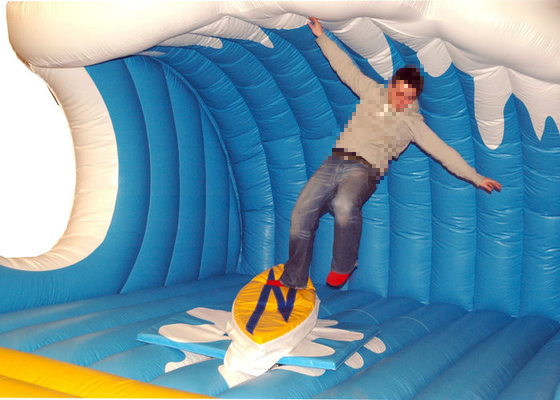 Menghibur Mainan Olahraga Inflatable Quadruple Stitching Surf Wave Simulator