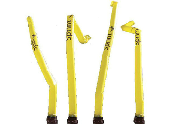 Tanduk PVC Nylon Inflatable Advertising Signs Colorful Blow Up Waving Man
