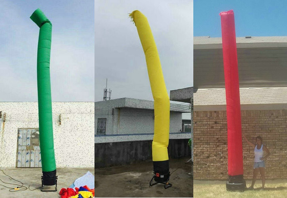 Tanduk PVC Nylon Inflatable Advertising Signs Colorful Blow Up Waving Man