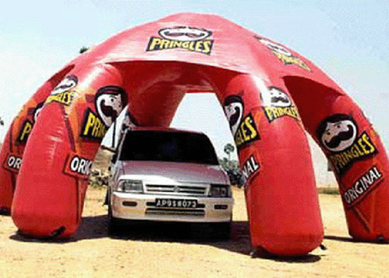Tenda Air Inflatable Warna Biru, Tenda Tenda Tiup Poin Tegangan Tinggi Diperkuat