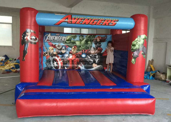Superman Printed Indoor Bouncy Castle Flame Retardant Menampilkan SGS Disetujui