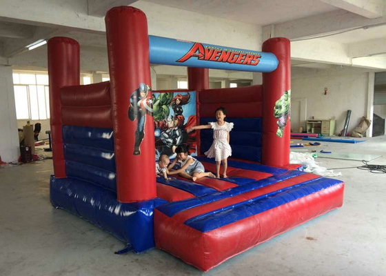 Superman Printed Indoor Bouncy Castle Flame Retardant Menampilkan SGS Disetujui
