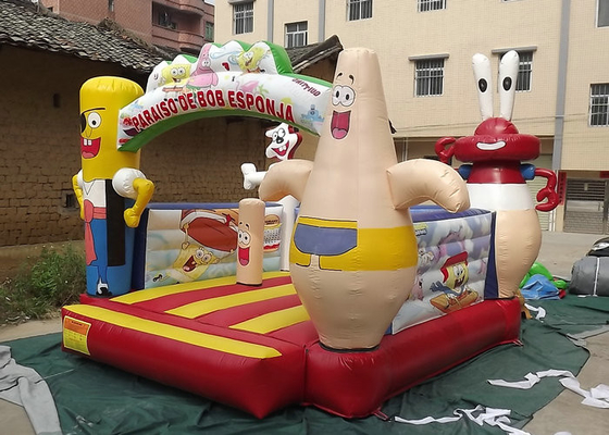 Customized Inflatable Bouncy Castle Eco Friendly PVC Tarpaulin OEM / ODM Diterima