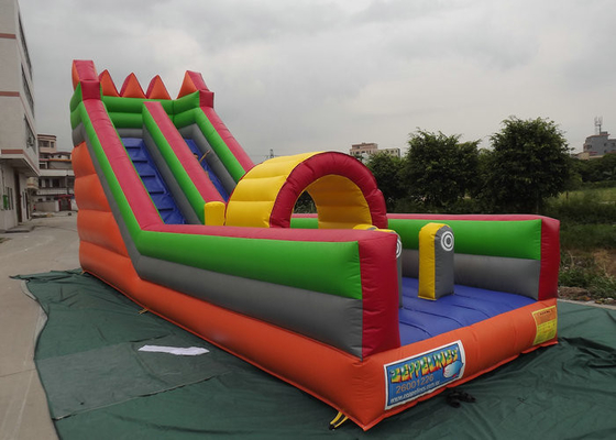 Custom Logo Commercial Water Slides, Bouncer Inflatable Dengan Slide Lead Free