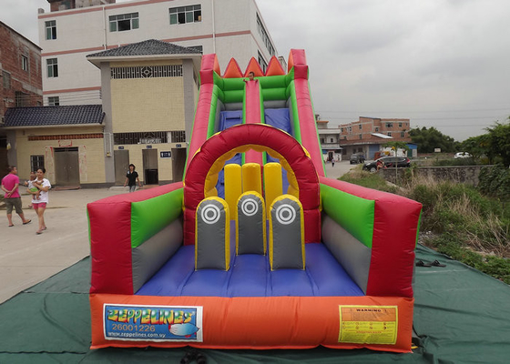 Custom Logo Commercial Water Slides, Bouncer Inflatable Dengan Slide Lead Free