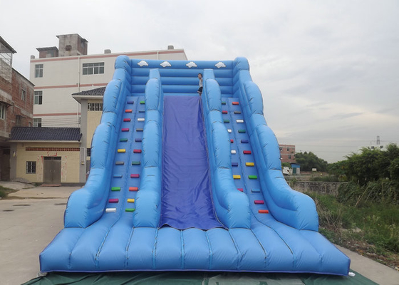 Kastil Bouncy Inflatable Dengan Karakter Warna Kartun Biru Segar Dicetak