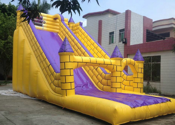 Flame Retardant Inflatable Bouncy Slide, Blow Up Slip Dan Slide Ritsleting Tangguh