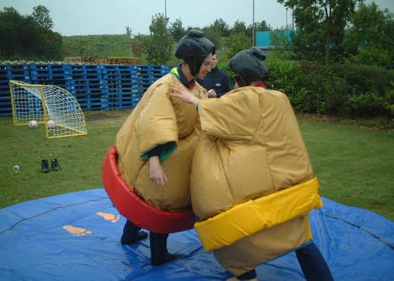 Padded Sumo Wrestling Setelan Berat Plato PVC Dengan Helm Pelindung