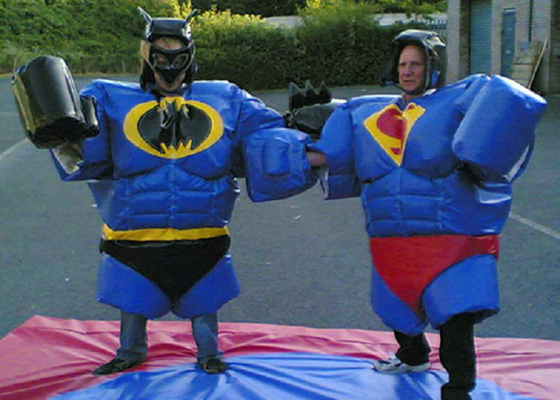 Penampilan Batman Sumo Wrestler Kostum Tear Resistant Untuk Olahraga Luar Ruangan