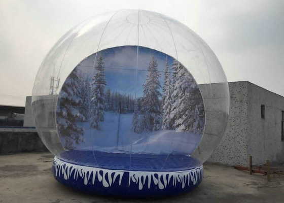 Menyenangkan Bermain Snow Globe Yard Inflatable, Globe Salju Manusia Mengambil Foto di Dalam