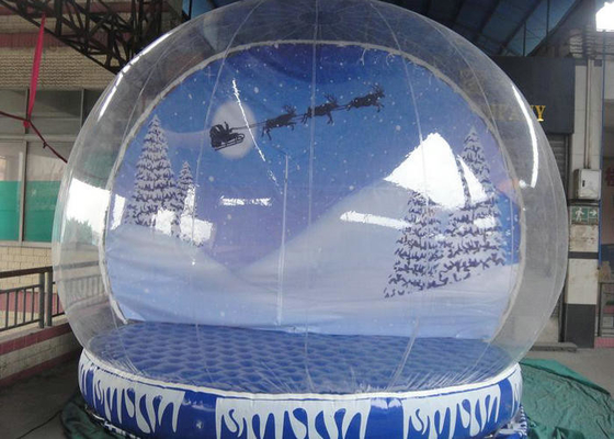 Waterproof Christmas Blow Up Snow Globe, Bola Salju yang Tak Terangkat Tinggi Salju Tinggi