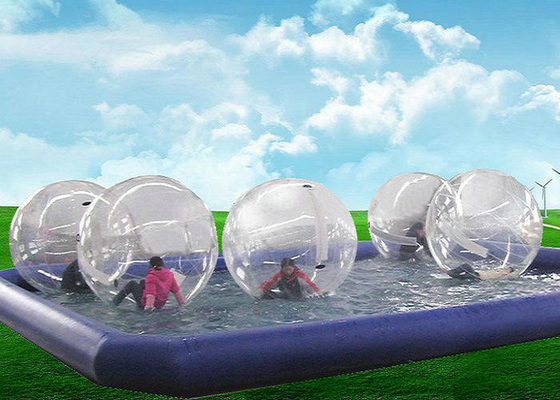 Man Made Inflatable Swimming Pool Logo Percetakan Teknik Stitching Quadruple