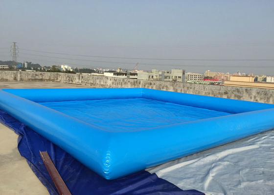 Man Made Inflatable Swimming Pool Logo Percetakan Teknik Stitching Quadruple