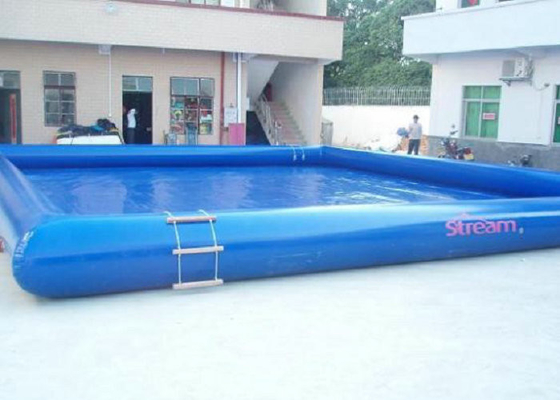 Man Made Inflatable Swimming Pool Logo Percetakan Teknik Stitching Quadruple