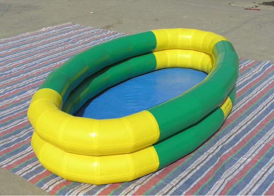 Double Tube Inflatable Kolam Renang Blue Printed Plato Tarpaulin Materials